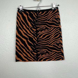 NWT Missoni Women's Black/Brown Animal Print Stretch Knit Skirt - Size 38
